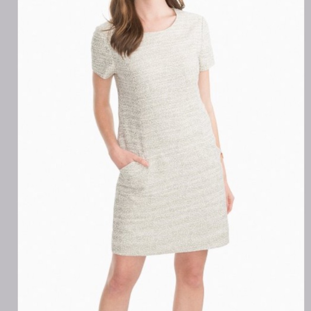 NWT Southern Tide Women’s Paislee Seafoam Green Tweed Mini Preppy Casual Dress